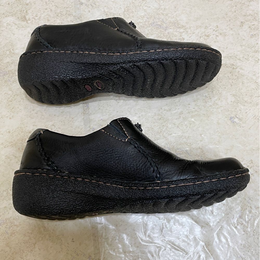 CLARKS ARTISAN INCA MEG IN BLACK LEATHER - Picture 6 of 7